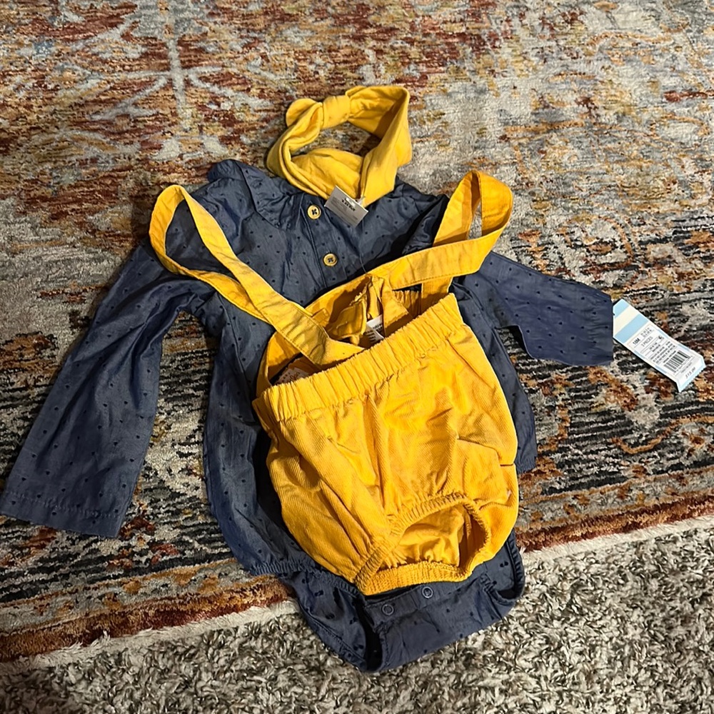 Three piece new baby outfit